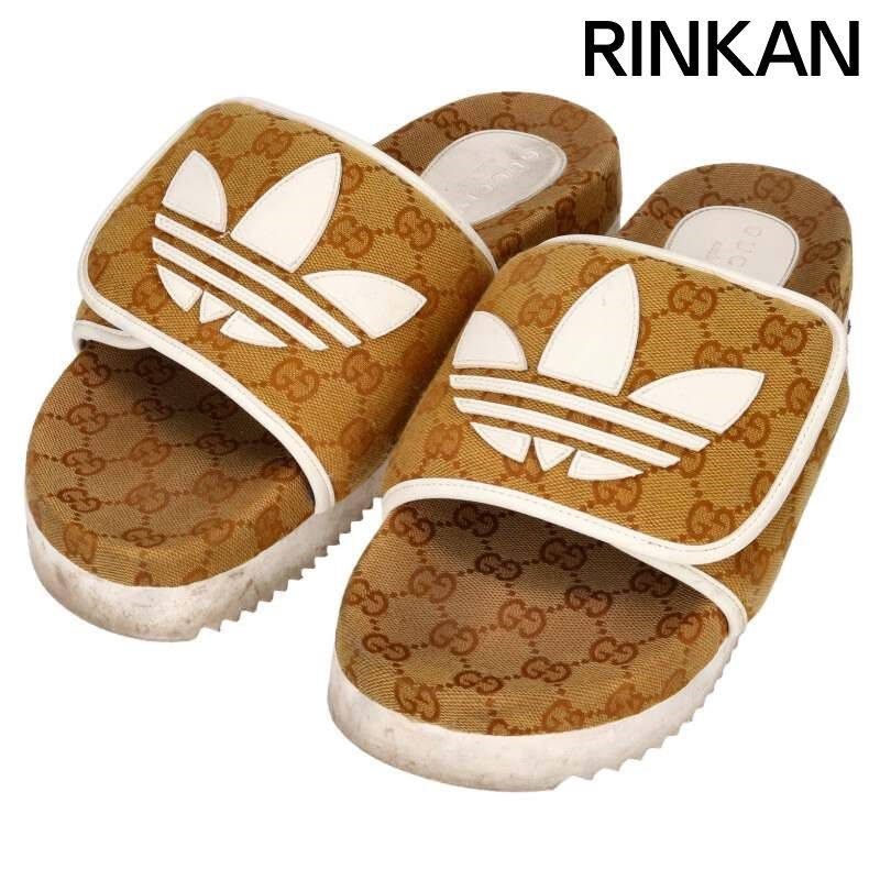 グッチ ×アディダス adidas GGキャンバスプラットフォームサンダル メンズ