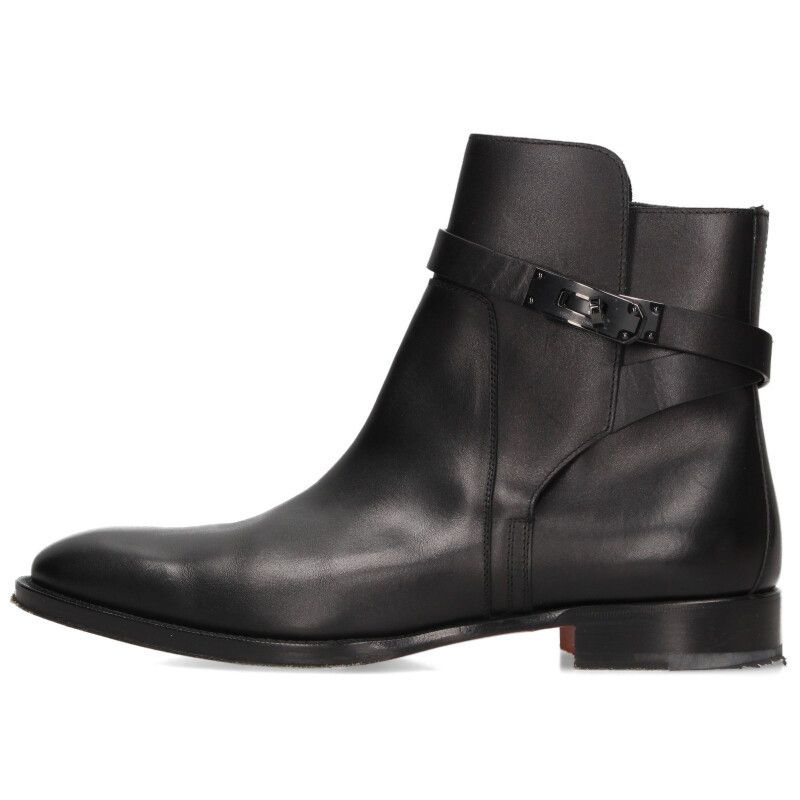 エルメス フォーチュン カーフレザーケリー金具ブーツ メンズ 42  