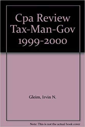 Cpa Review Tax-Man-Gov 1999-2000