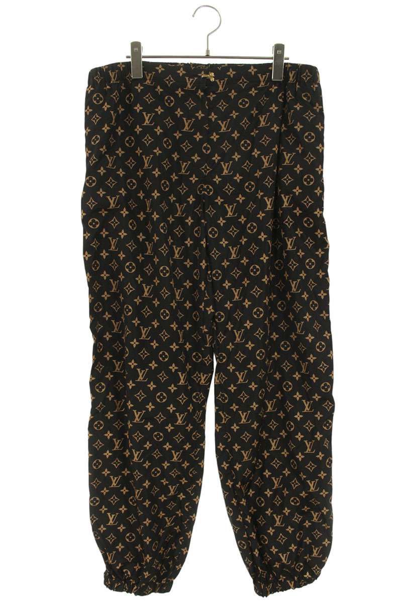 ルイヴィトン 21AW RW212W FM6 FLPA58 モノグラム ナイロンロングパンツ レディース 46