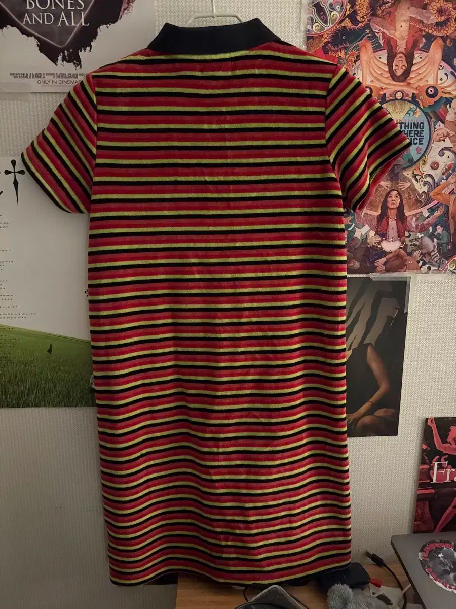  STUSSY ウィメンズ ストライプ ポロ ONE PIECE 長袖 七分袖 ミニワンピース