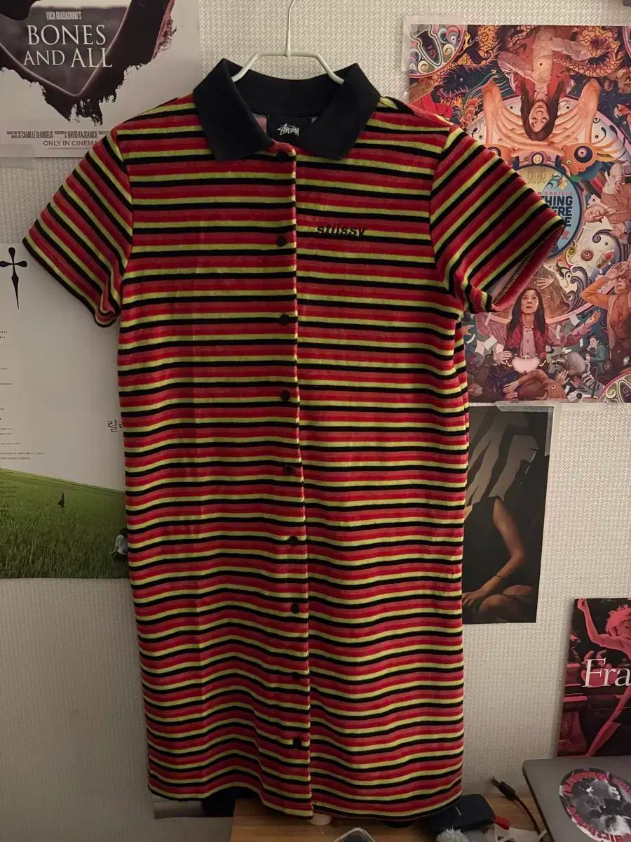 STUSSY ウィメンズ ストライプ ポロ ONE PIECE