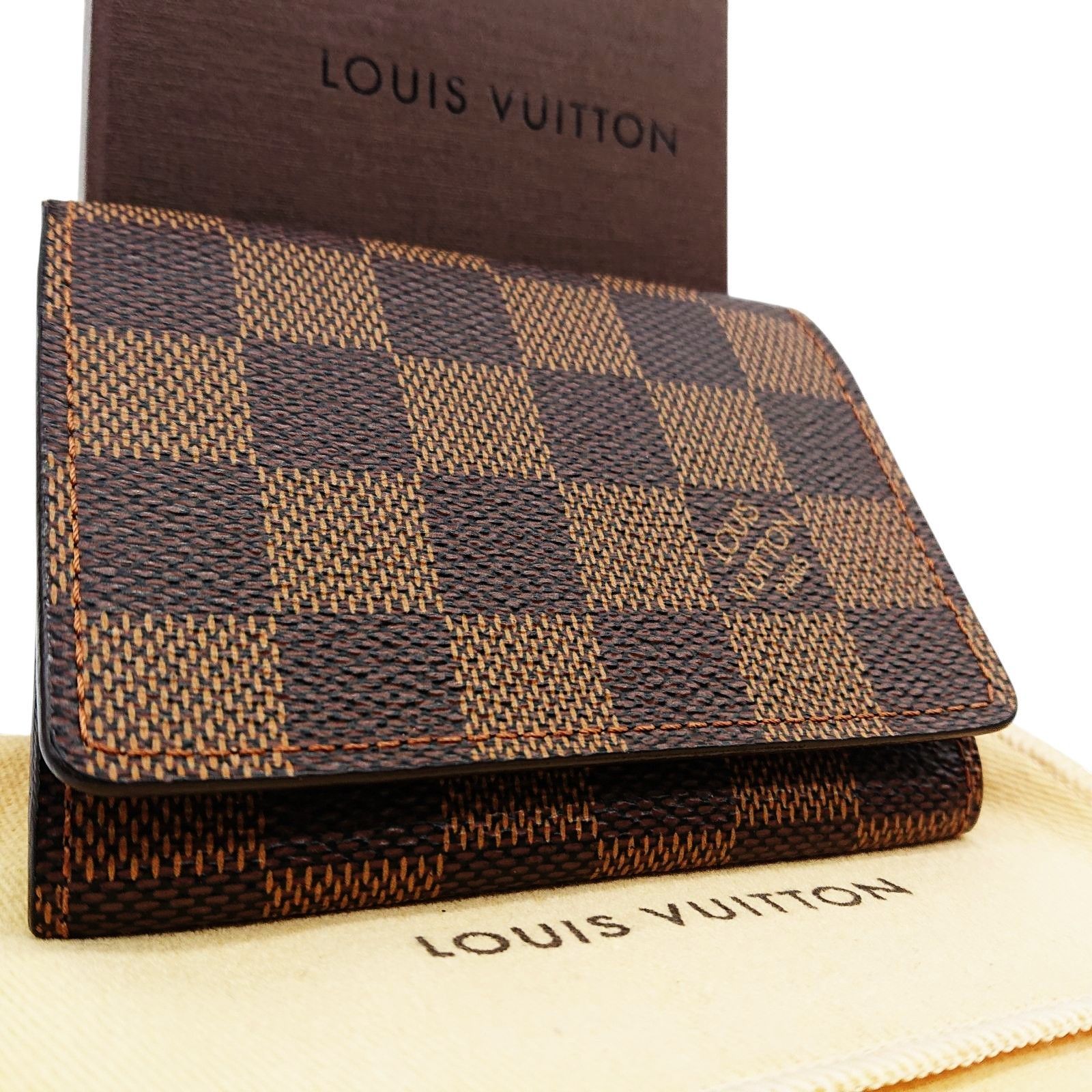 LOUIS VUITTON ルイヴィトン カードケース 名刺入れ ダミエ アンヴェロップ カルトドゥヴィジット 箱 保存袋 プレゼント用