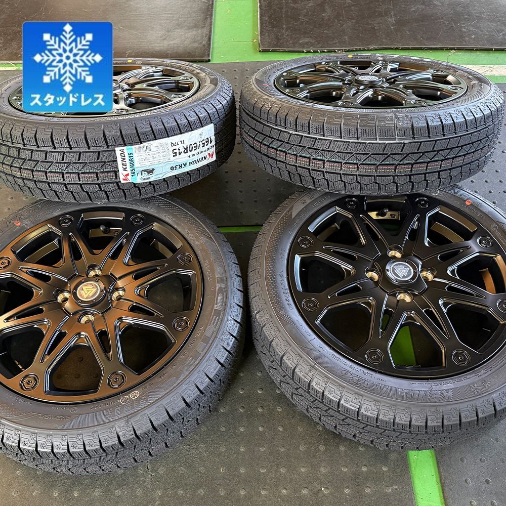  スタッドレス ハスラー ウェイク ハイゼットジャンボ 15インチ KENDA ケンダ KR 36 165 60 R 15 タイヤホイールセット 4本セット MUD X 15インチ タイヤ ホイールセット