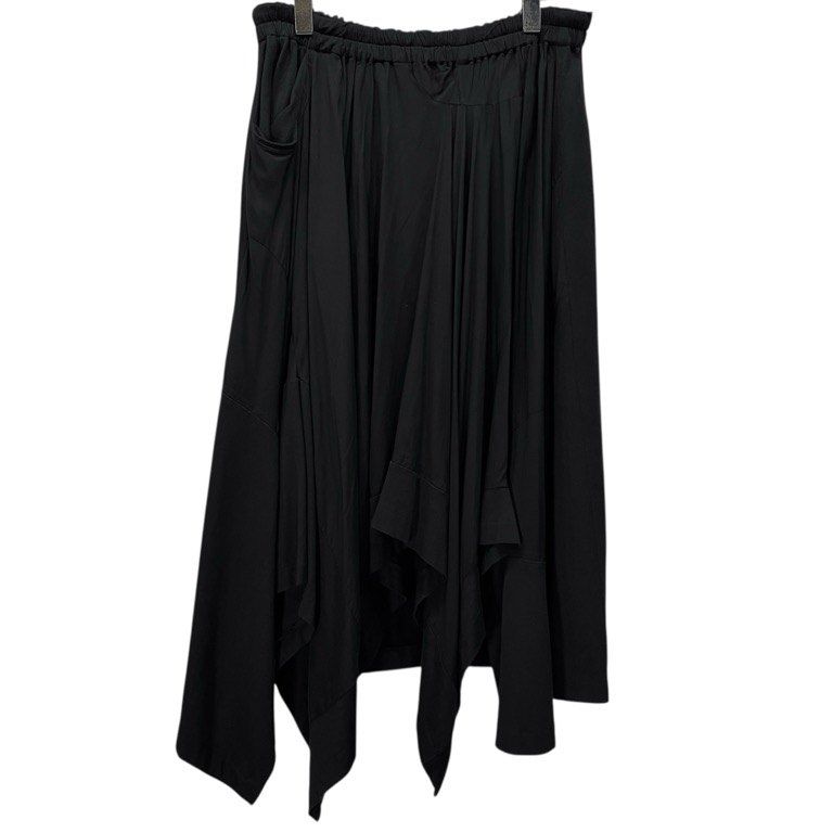 Ground Y 18SS ランダムカットヘム切替レーヨンドローストリングスカート ボトムス パンツ Yohji Yamamoto レディース