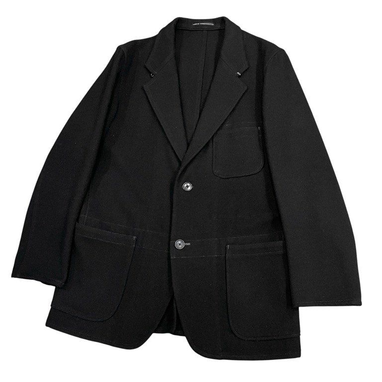 Y's for men ウールフラノラペルフックスタンドカラーテーラード