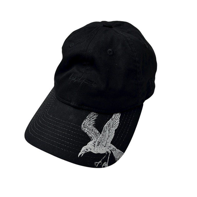 Yohji Yamamoto Pour Homme × NEW ERA 22SS 930CS YYFM CROW カラスプリントロゴ刺繍キャップ 帽子 ヨウジヤマモト