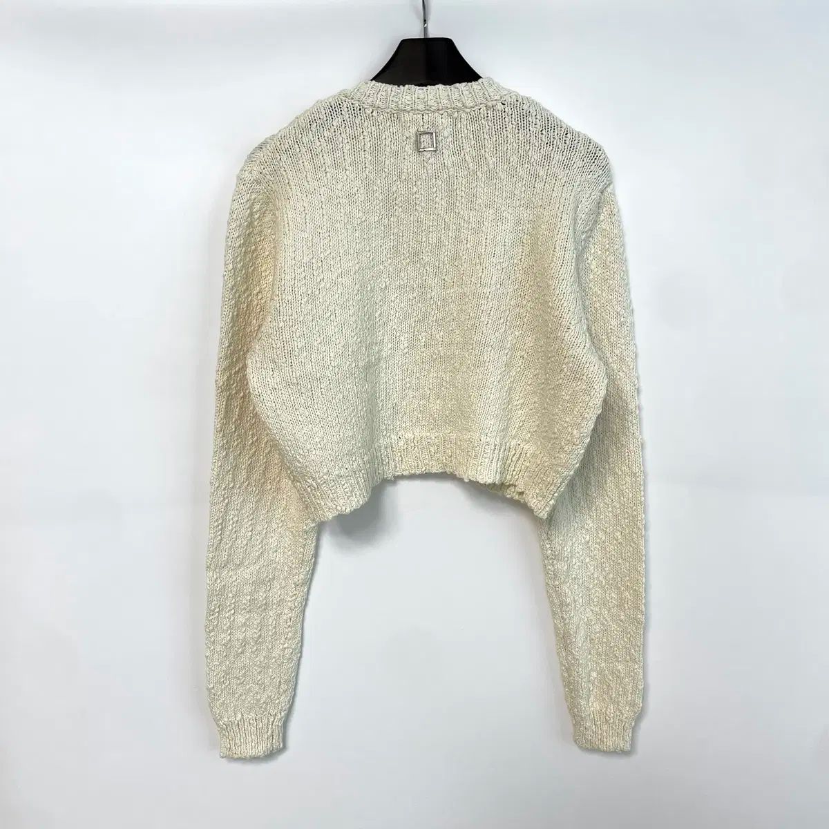  WYM 텍스처 위빙 가디건 アイボリー ブラック 長袖 カーディガン ボレロ アンサンブル