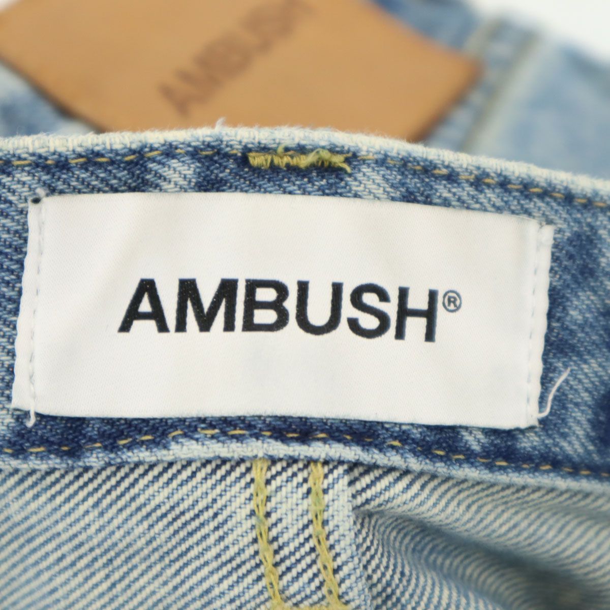 AMBUSH アンブッシュ 日本製 カットオフ加工 ストレートデニムパンツ 1