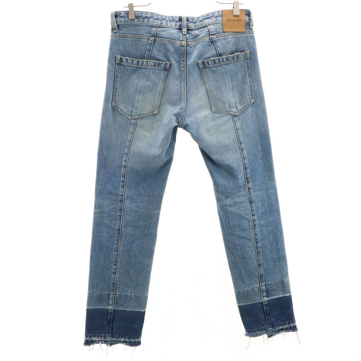 AMBUSH アンブッシュ 日本製 カットオフ加工 ストレートデニムパンツ 1 