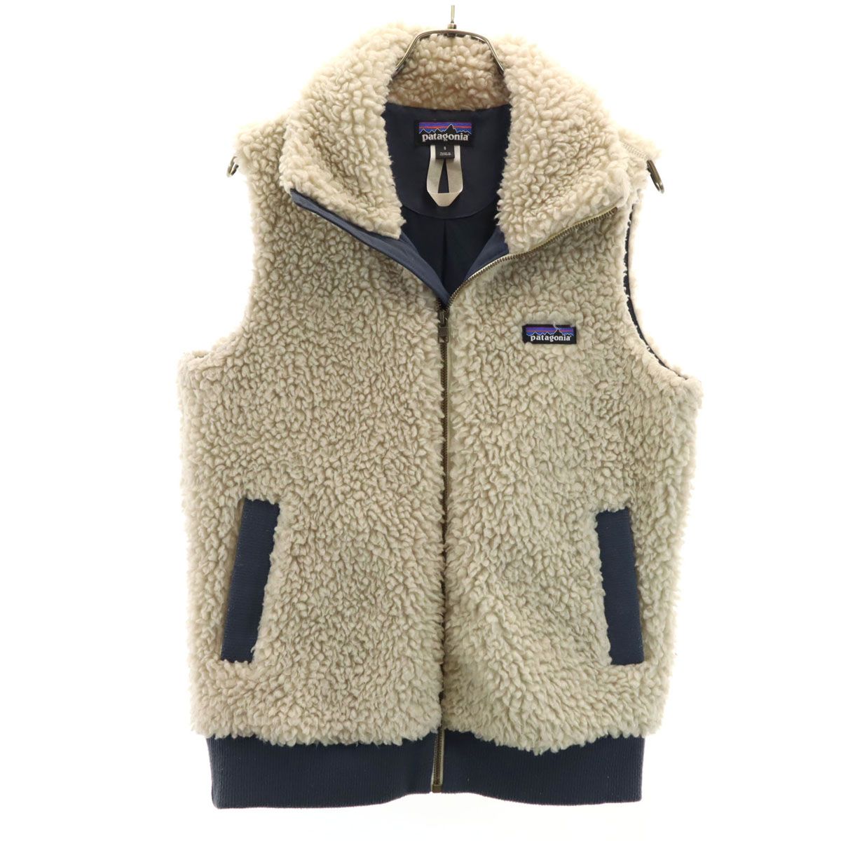patagonia パタゴニア ダスティ メサ ベスト S ベージュ系 ボア アウトドア レディース 古着