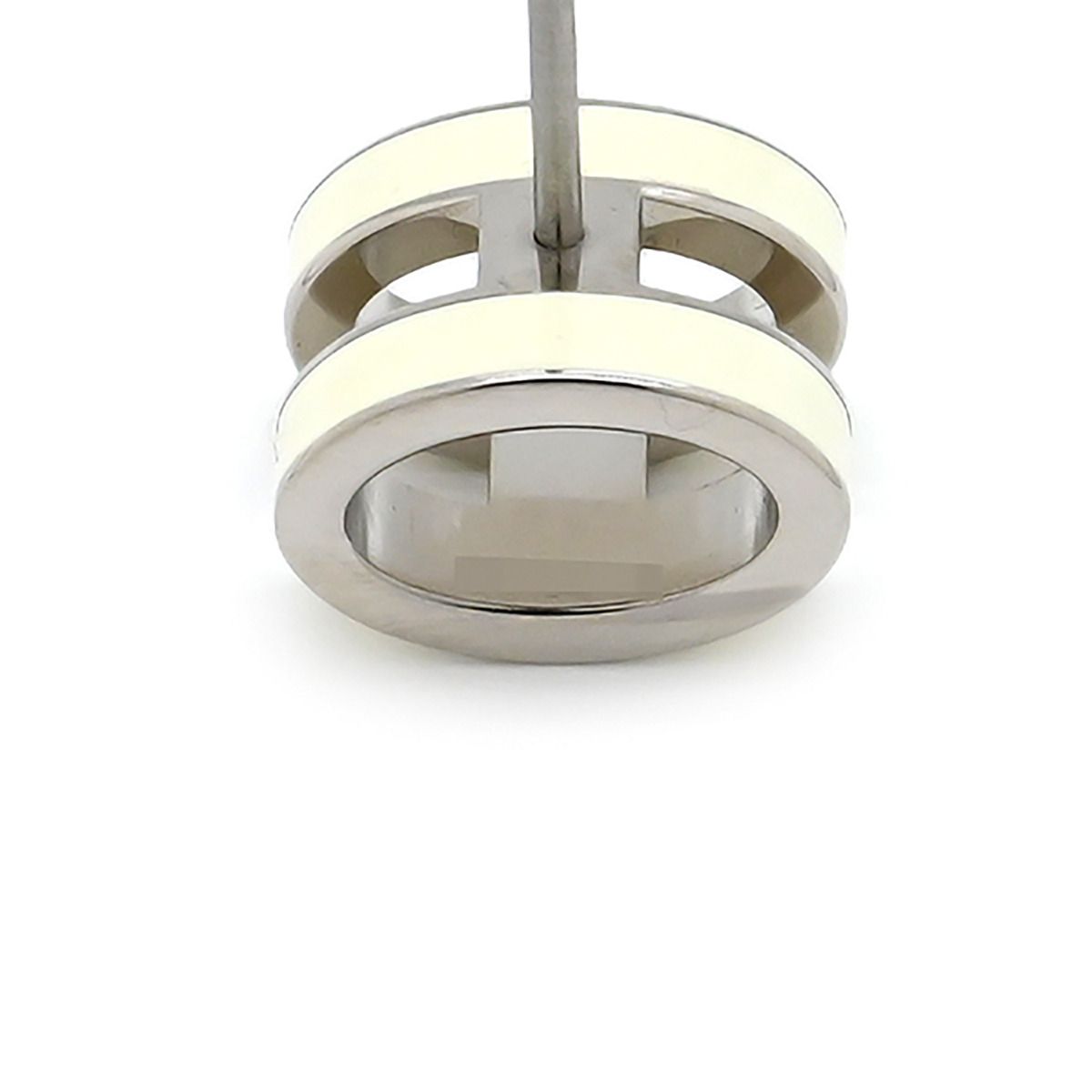 エルメス ピアス ホワイト ポップアッシュ エナメル エルメス ミニ