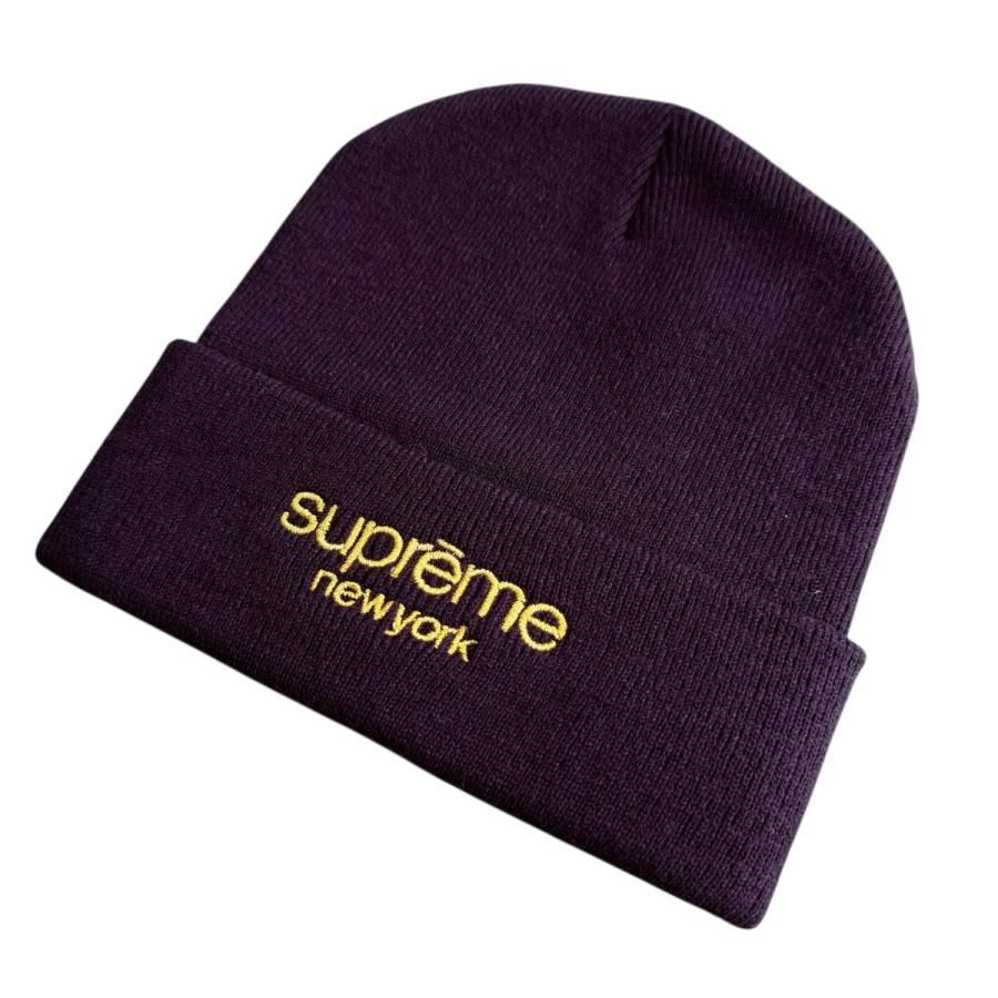ワングラム期 シュプリーム Supreme 15AW Metallic Classic Logo Beanie メタリッククラシックロゴビーニーニットキャップ 8065000224865