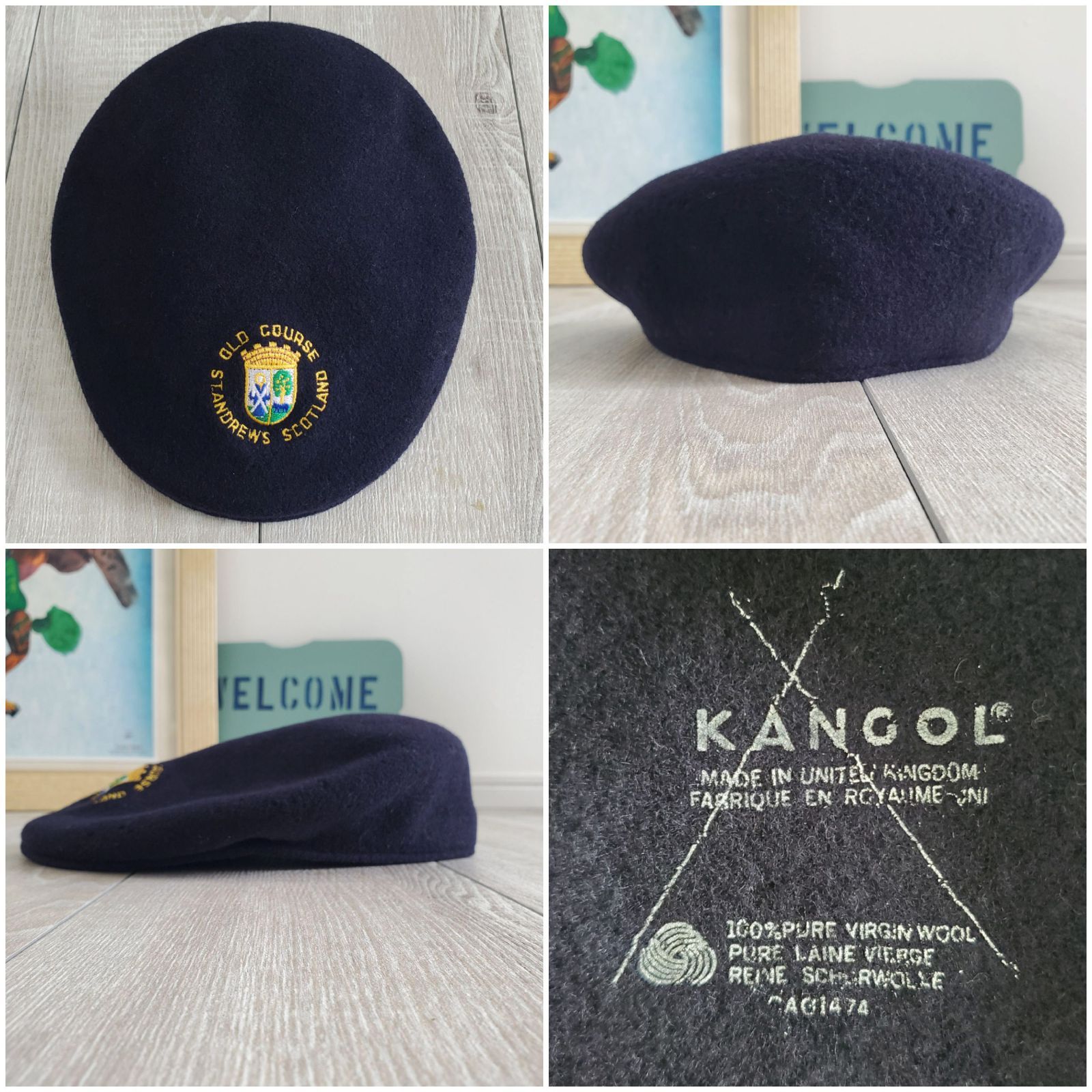 KANGOLカンゴール□美品 1990s vintage UK製 WOOL CAP 504 ウール