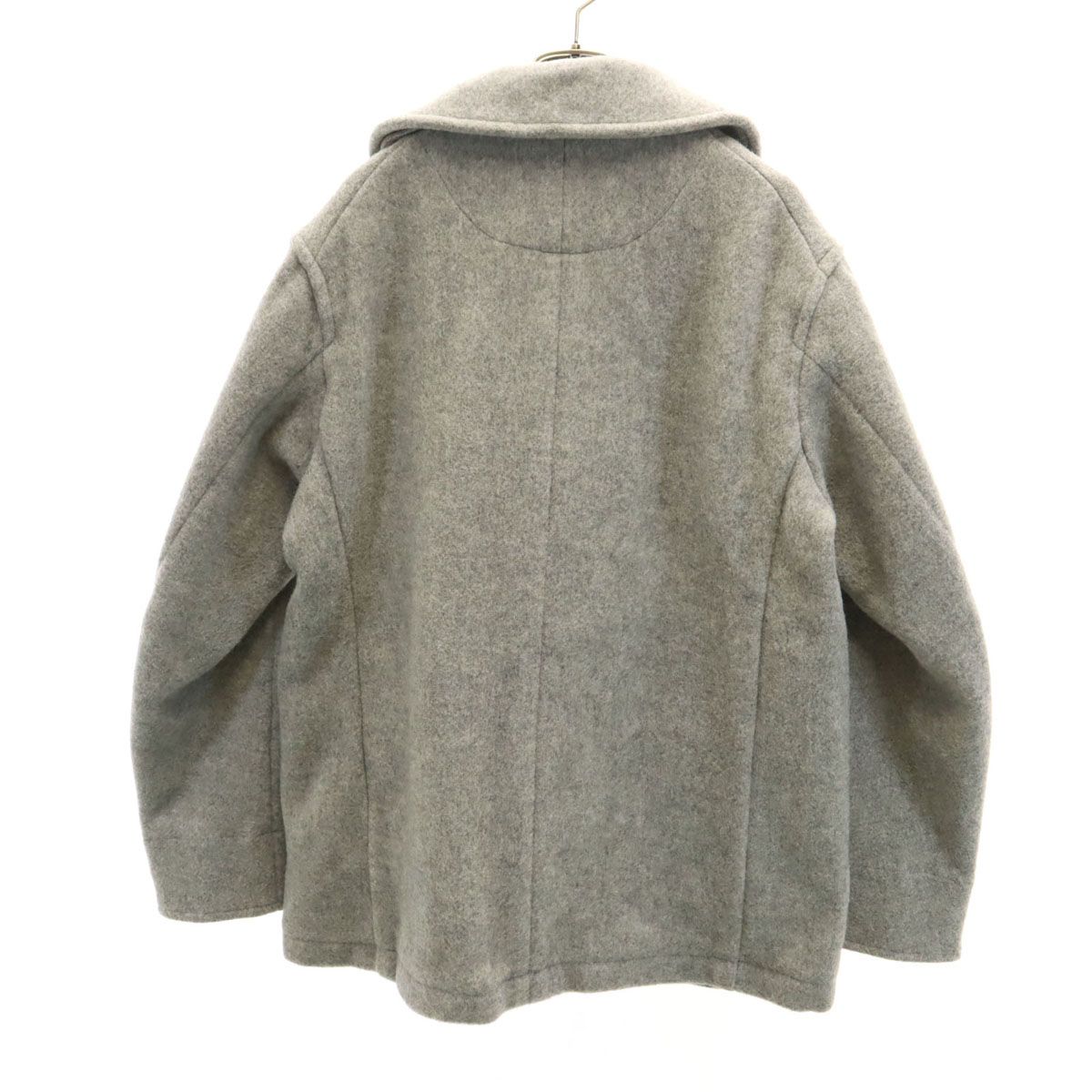 Danton ダントン ウールブレンド 丸襟 モッサ ジャケット 44 ライトグレー メンズ 古着