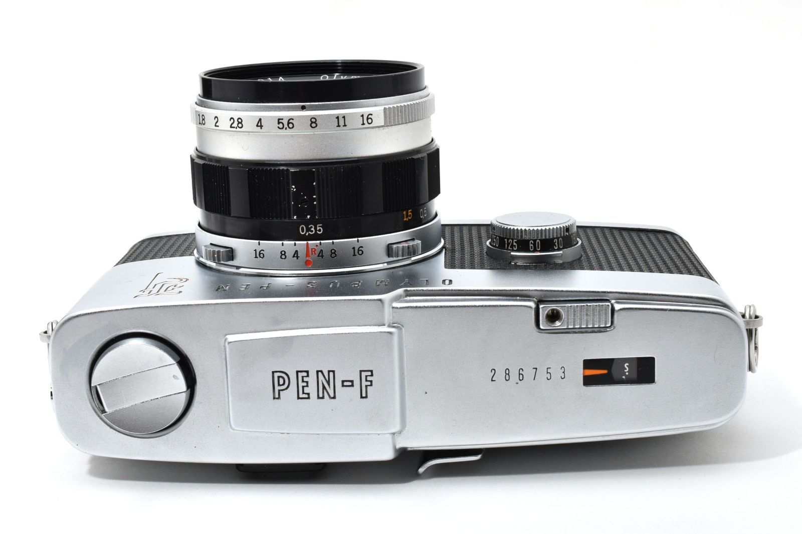  オリンパス OLYMPUS PEN F Zuiko Auto S 38 mm 1 8 ペン ボディ ハーフサイズ 一眼レフフィルムカメラ レンズセット フィルター フード ケース付き 一眼レフカメラ(フィルム) フィルムカメラ