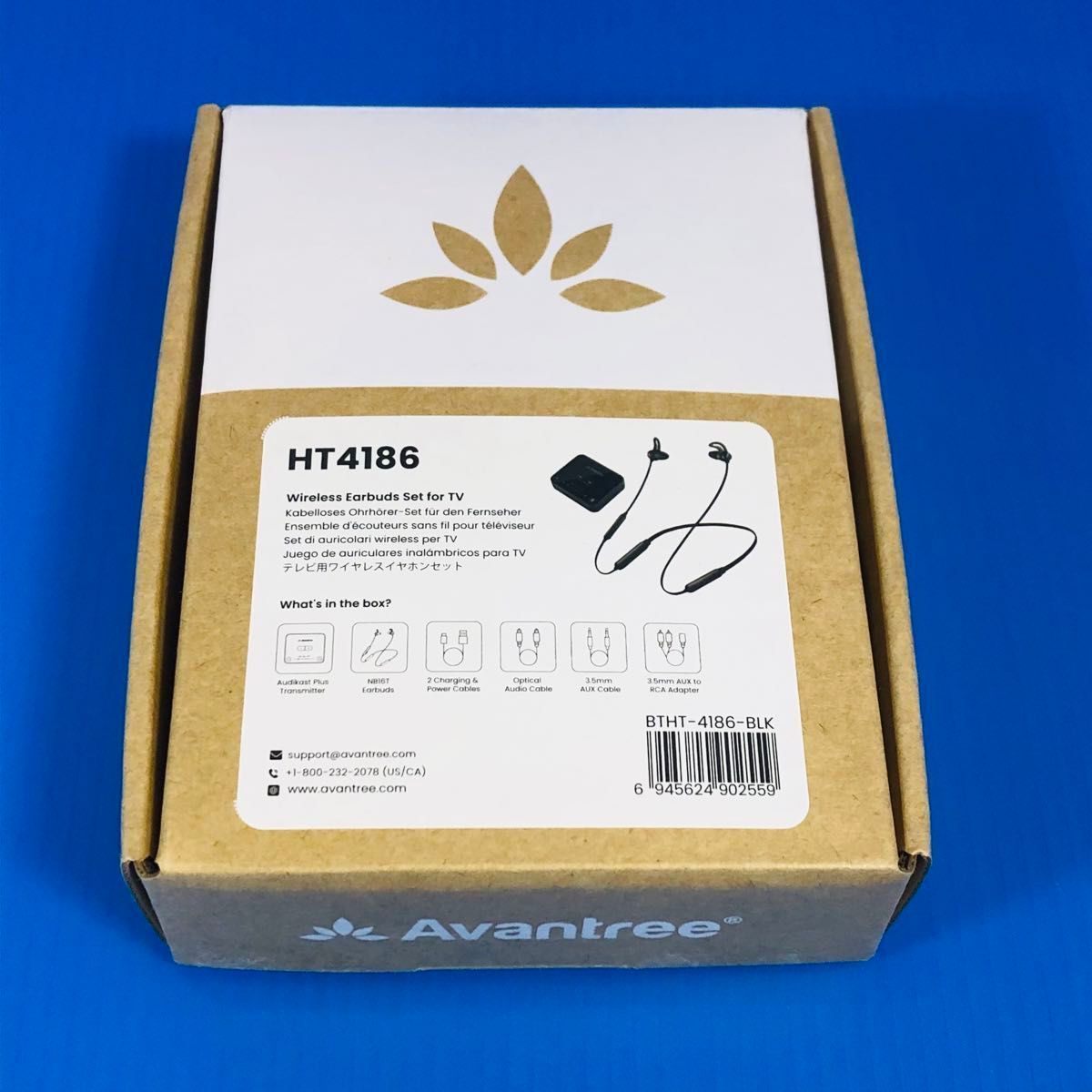 Avantree HT4186 テレビ視聴用 ワイヤレスイヤフォン Bluetoothネックバンドヘッドフォン