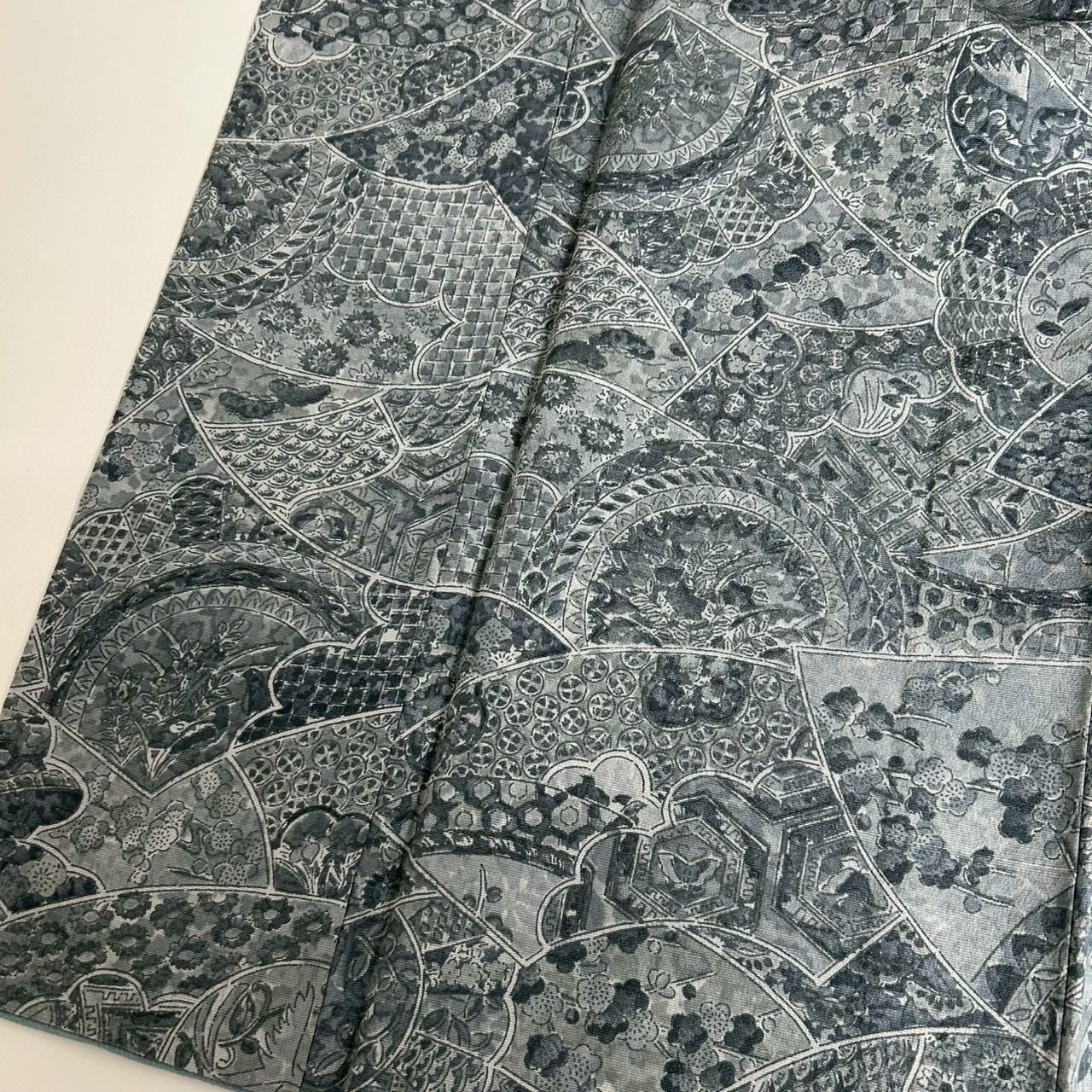 紬 正絹 更紗模様 染め 上品な色味 袷 着物 MK-869 - メルカリ