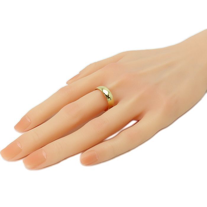 K 18 甲丸リング 18金イエローゴールド 19号 約6 0 g 指輪 シンプル ジュエリー メンズ レディース 貴金属 地金 無地 GOLD 質屋 丸高 ユニセックス jewelry 25 289 1 資産