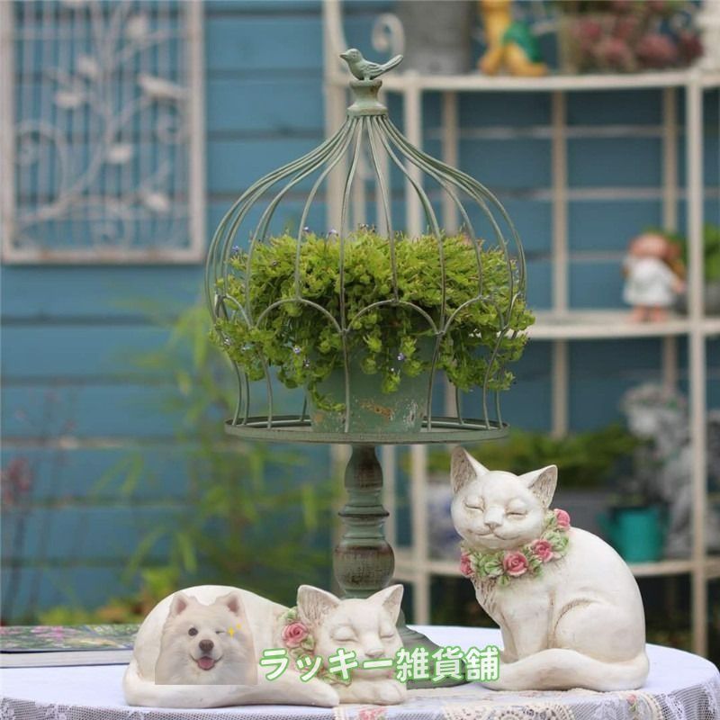 フラワースタンド 鉄製 鳥かご ガーデニング 庭 ヴィンテージ調