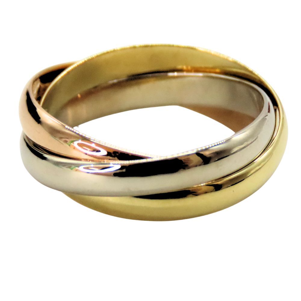 Cartier カルティエ トリニティ リング SM 約6号 サイズ46 約3.65g 750刻印 Au750 K18 イエローゴールド ホワイトゴールド ピンクゴールド 指輪 3連 A2502781 無料ギフトラッピング承ります