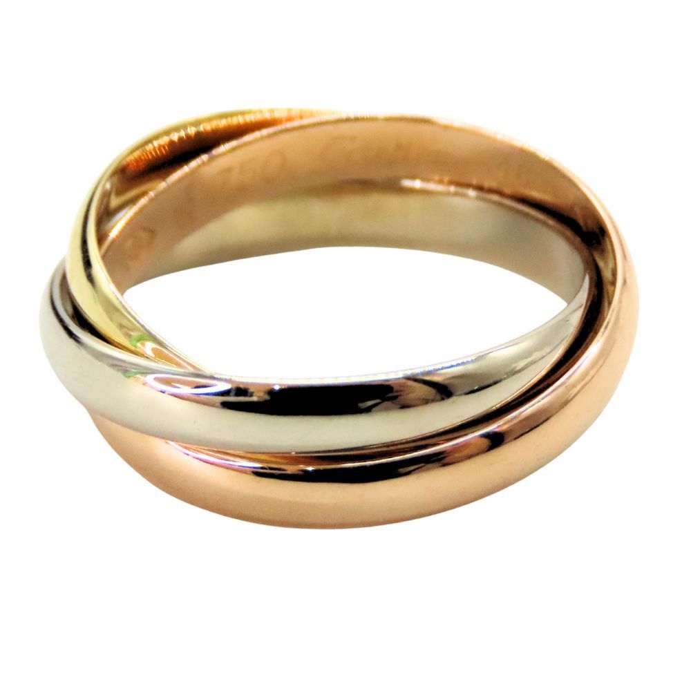 Cartier カルティエ トリニティ リング SM 約6号 サイズ46 約3.65 g 750刻印 Au 750 K 18 イエローゴールド ホワイトゴールド ピンクゴールド 指輪 3連 無料ギフトラッピング承ります