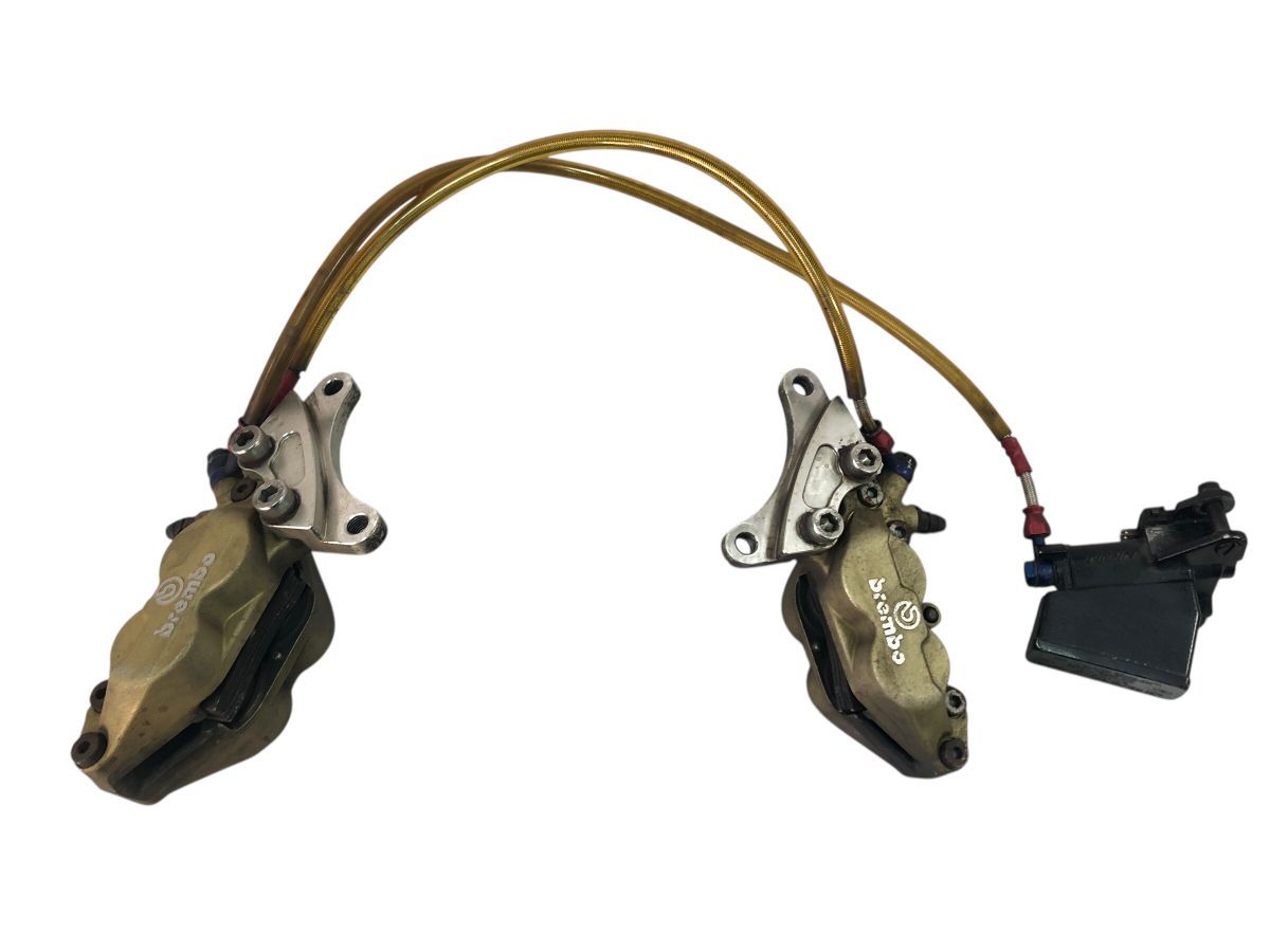 ハヤブサ 隼 GW 71 A 初期型 社外 ブレンボ フロント キャリパー サポート メッシュホース セット ＯＨにも 2764 M 7129