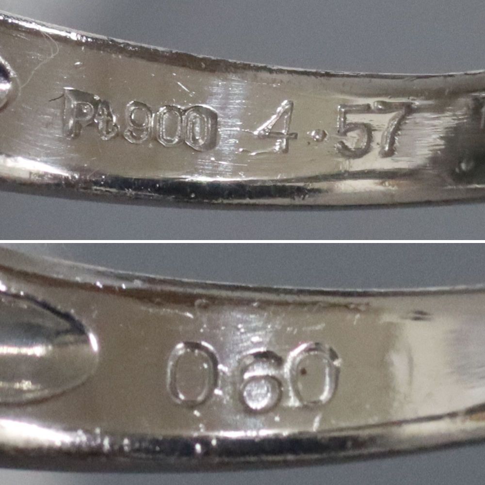 Pt900ブラックオパールダイヤモンドリング BkO4.57