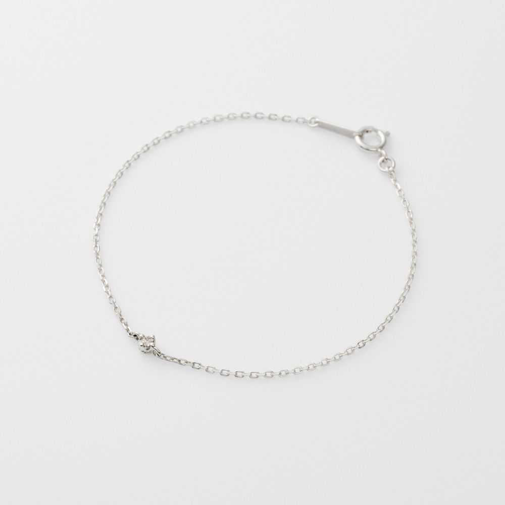 agete シルバーダイヤモンドブレスレット 0.03ct