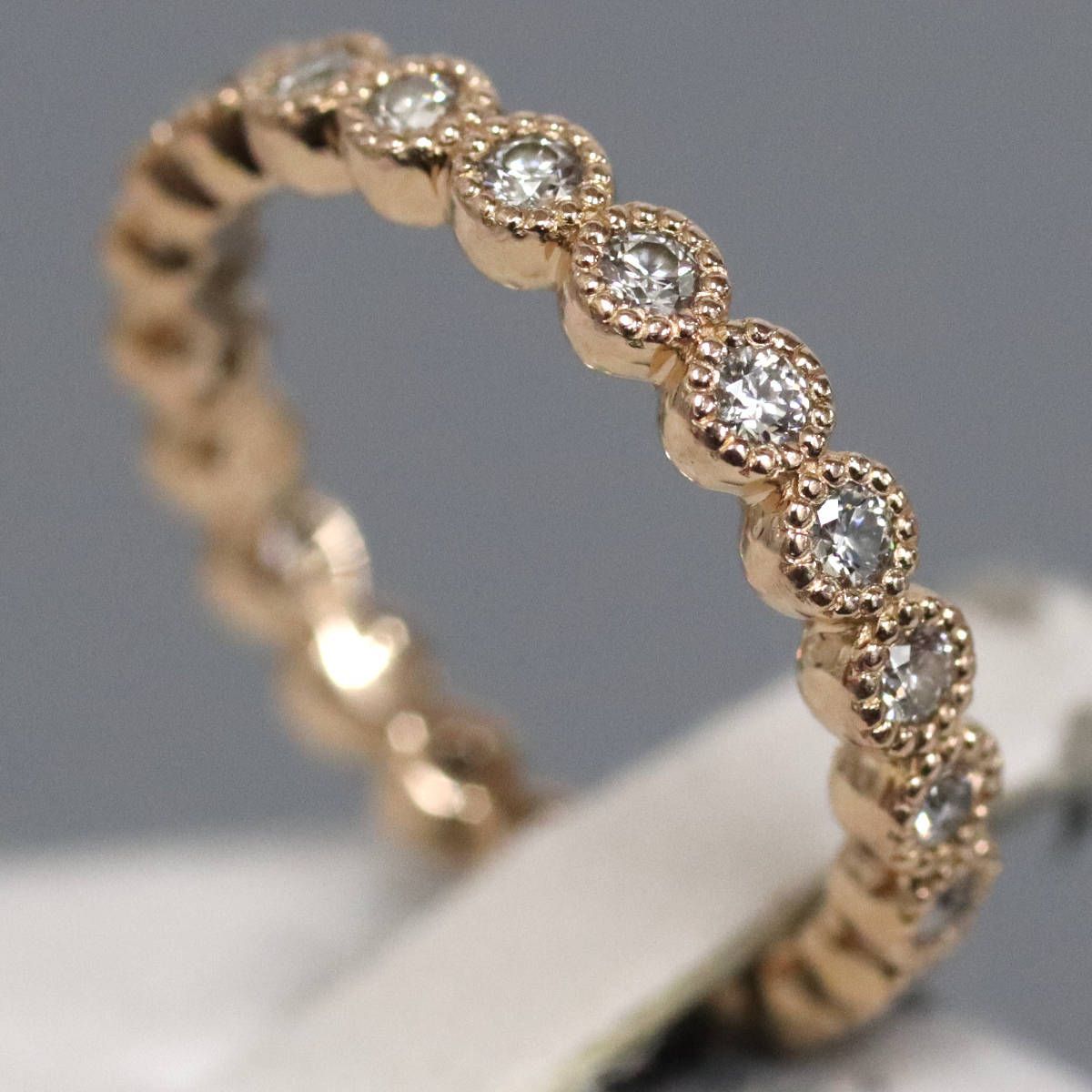 K 18 PGダイヤモンドリング フルエタニティリング D 0.42 2.2 g 5.5