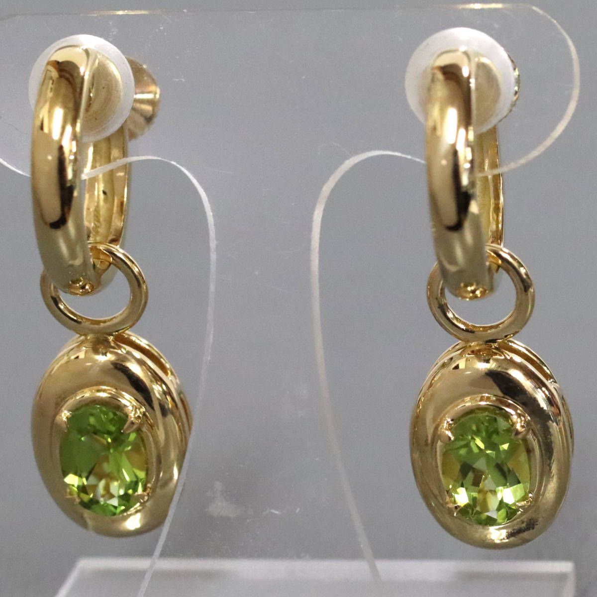 ミキモト K18ペリドットイヤリング Pe0.80×2 10.2g