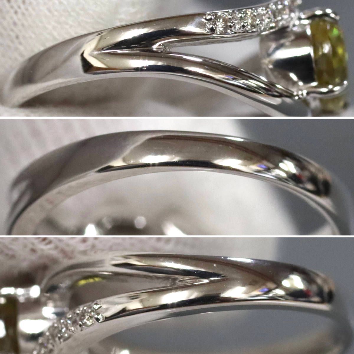  K 18 WGスフェーンダイヤモンドリング S 1.67 D 0.08 4.9 g 12 リング 指輪 アクセサリー