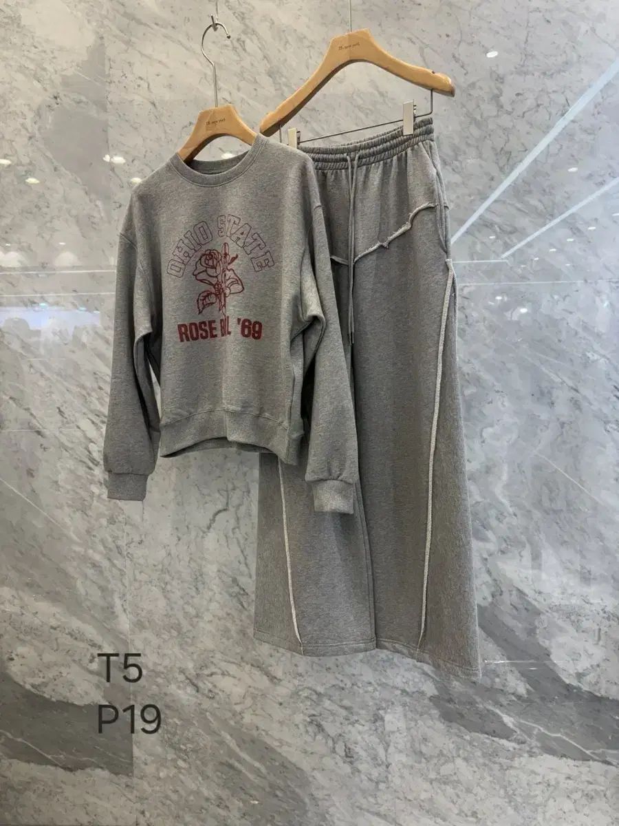 js NEW YORK スター スタイル セット 2025 f w スリット 裏毛 ワイド トレーニングパンツ