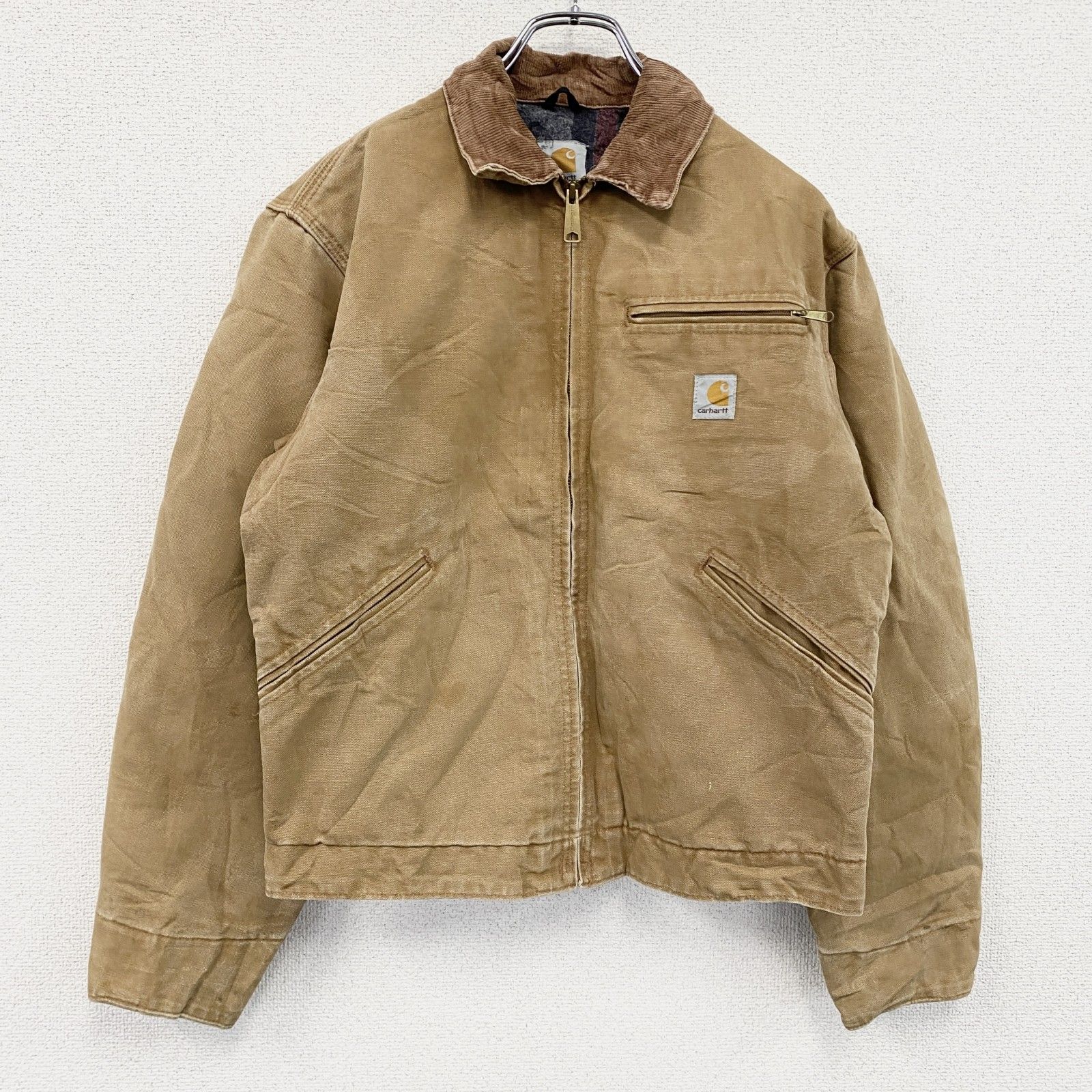 古着 00s Carhartt カーハート デトロイトジャケット ダックジャケット ブランケットライナー 茶色 ブラウン