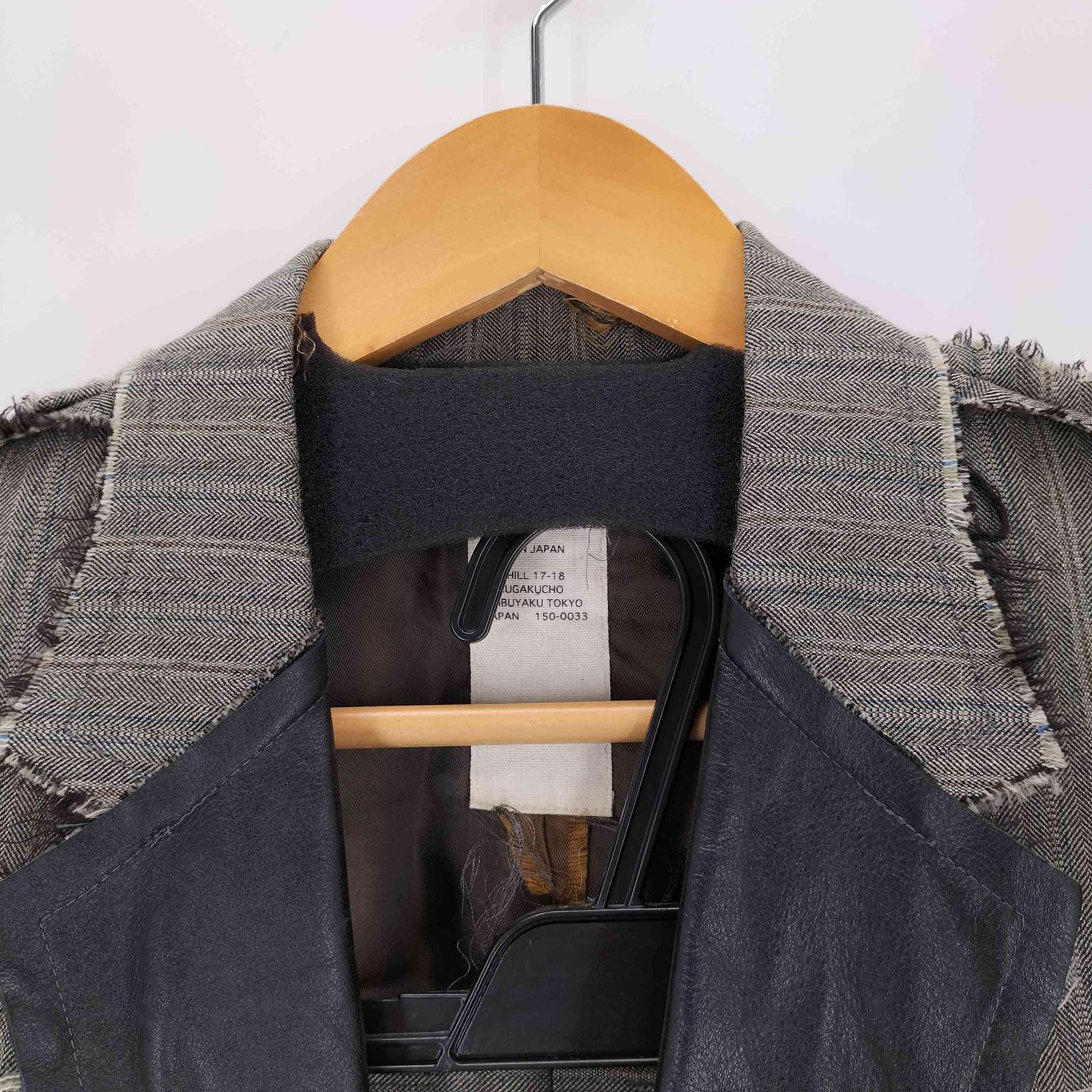 ノゾミイシグロ NOZOMI ISHIGURO 異素材切替 ほつれデザイン2B