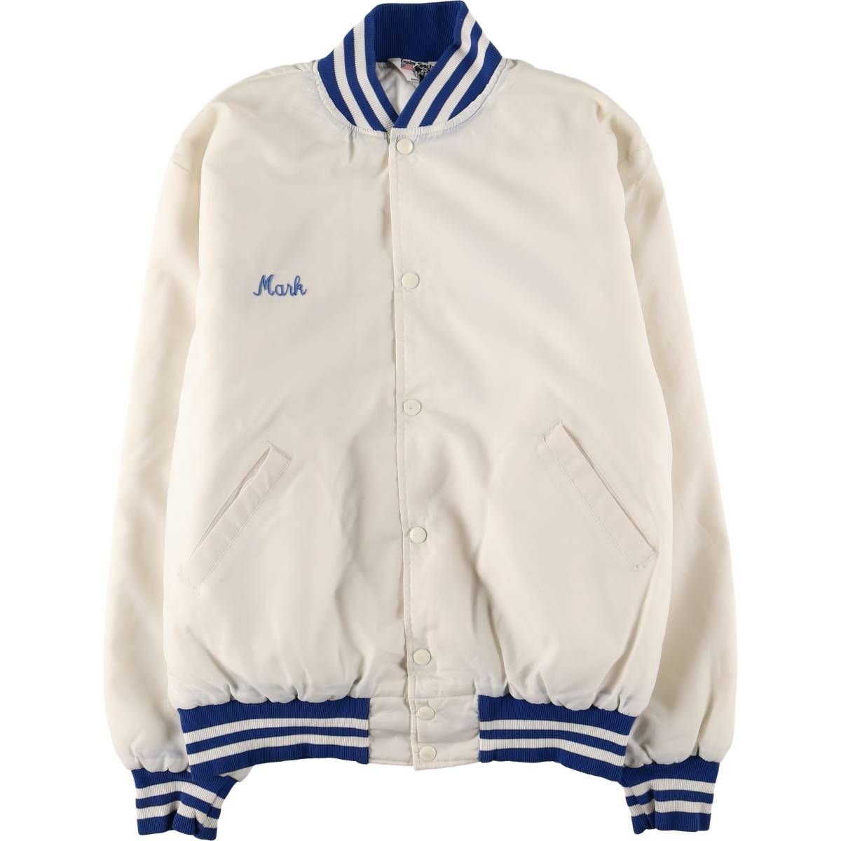 古着 80~90年代 Leader Sportswear 中綿入り ナイロンスタジャン アワードジャケット バーシティジャケット USA製 メンズL相当/eaa567362