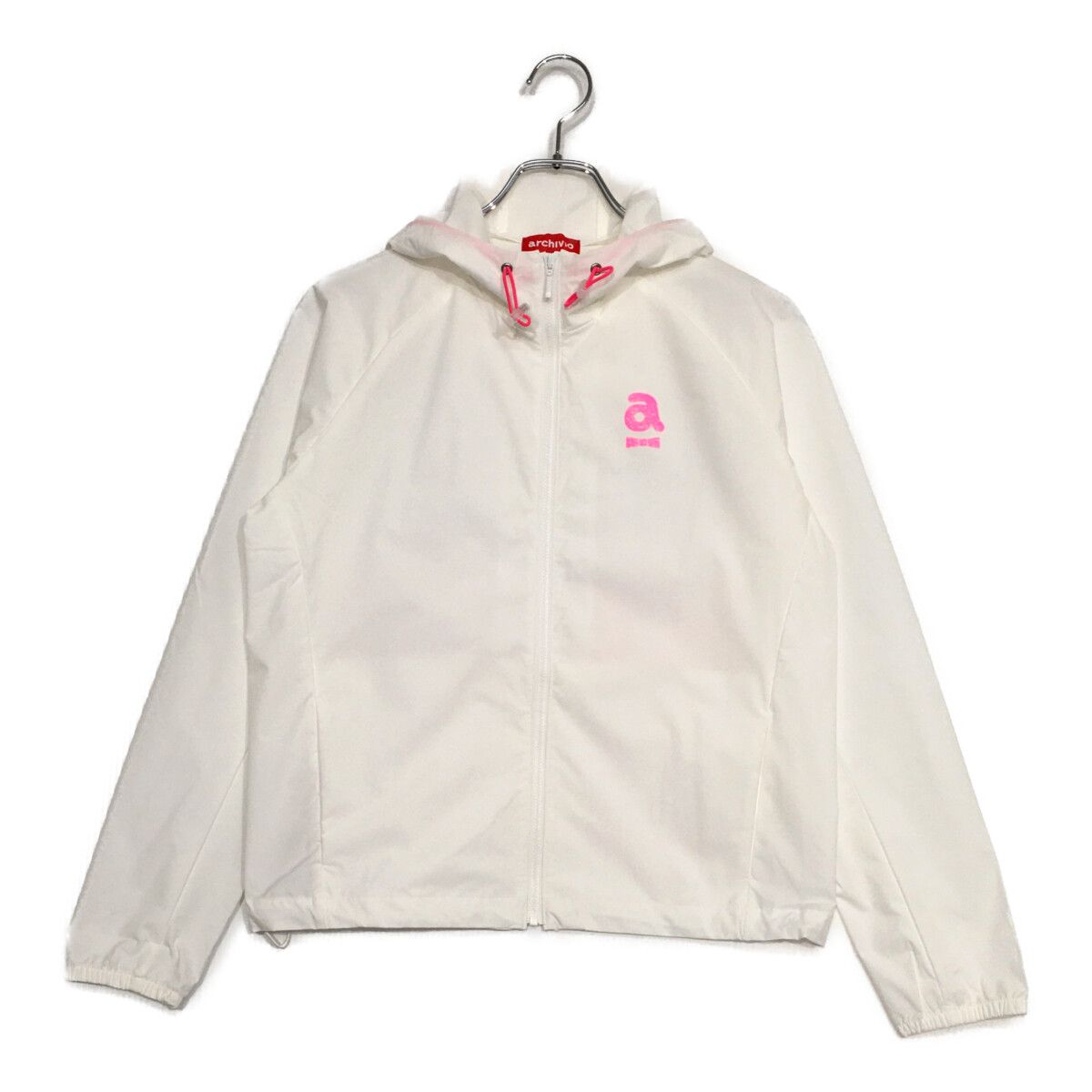 レディース アルチビオ archivio フルジップアウター 40 L 白 ホワイト モデル フード付き