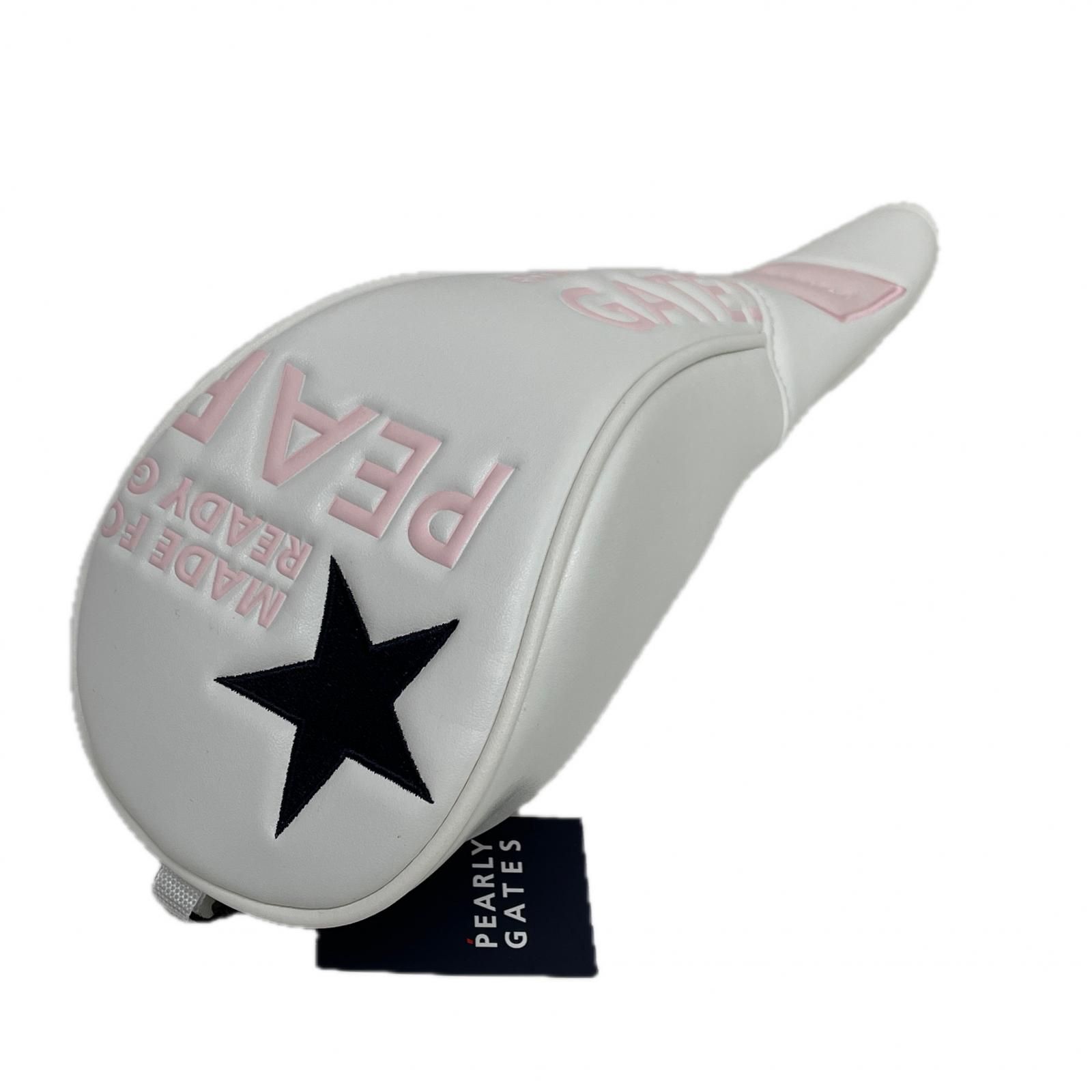 未使用品 パーリーゲイツ PEARLY GATES ヘッドカバー ホワイト×ベビー 