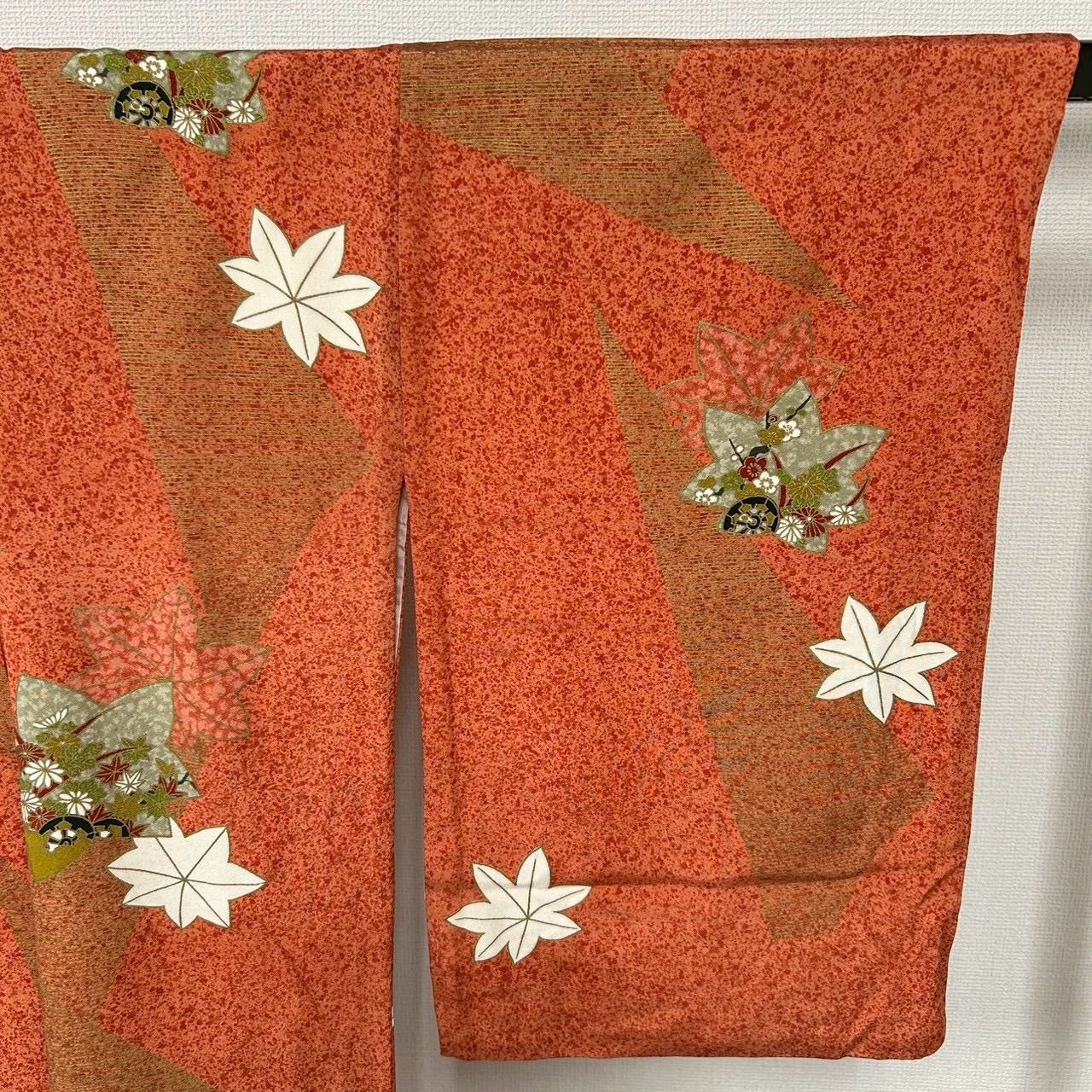 小紋 叩き染 落款入り 紋意匠 正絹 反物 小紋 叩き染 落款入り 紋意匠