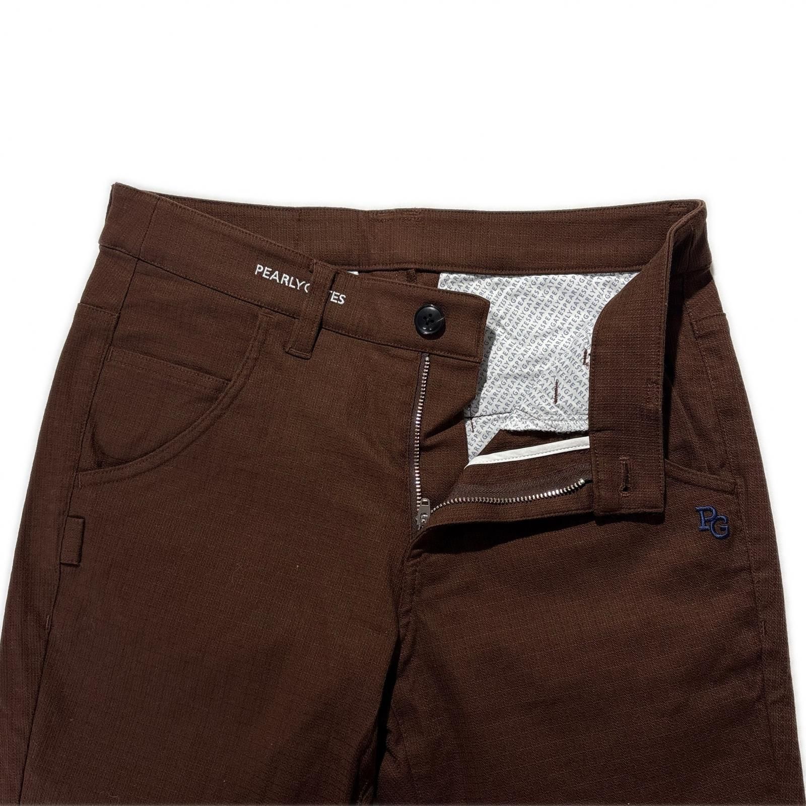  レディース パーリーゲイツ PEARLY GATES パンツ 1 M ブラウン 茶 チェック柄 パンツ レディースウェア