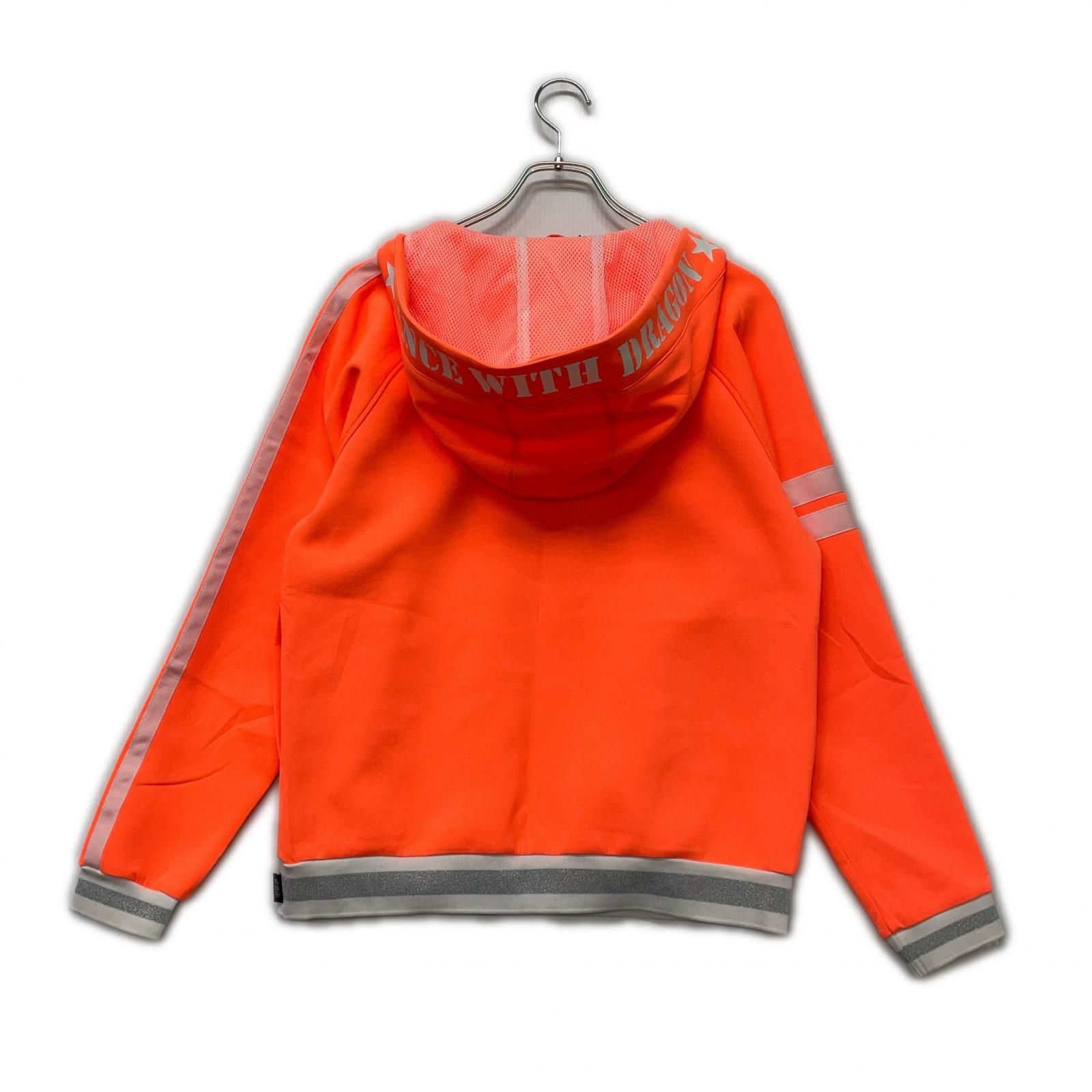レディース ダンスウィズドラゴン DANCE WITH DRAGON パーカー 3 L オレンジ ネオン