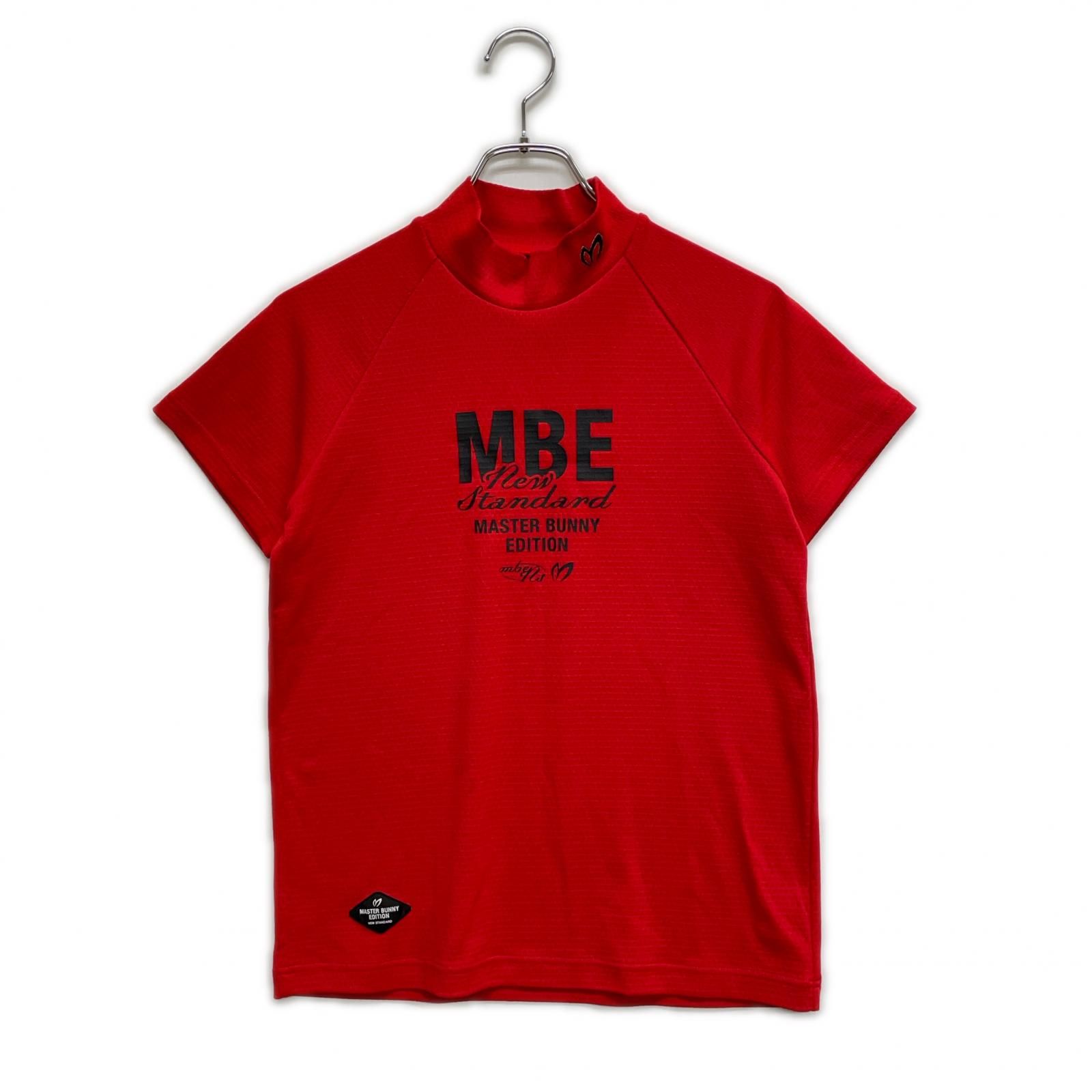 レディース マスターバニーエディション MASTER BUNNY EDITION 半袖シャツ 0 S 赤 レッド モックネック 総柄