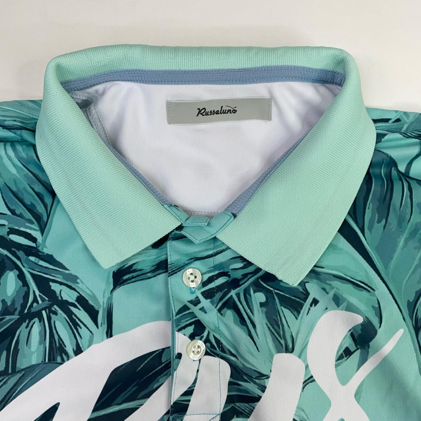 Russeluno 半袖 ポロシャツ ボーダー サイズ5 メンズ ゴルフ Russeluno