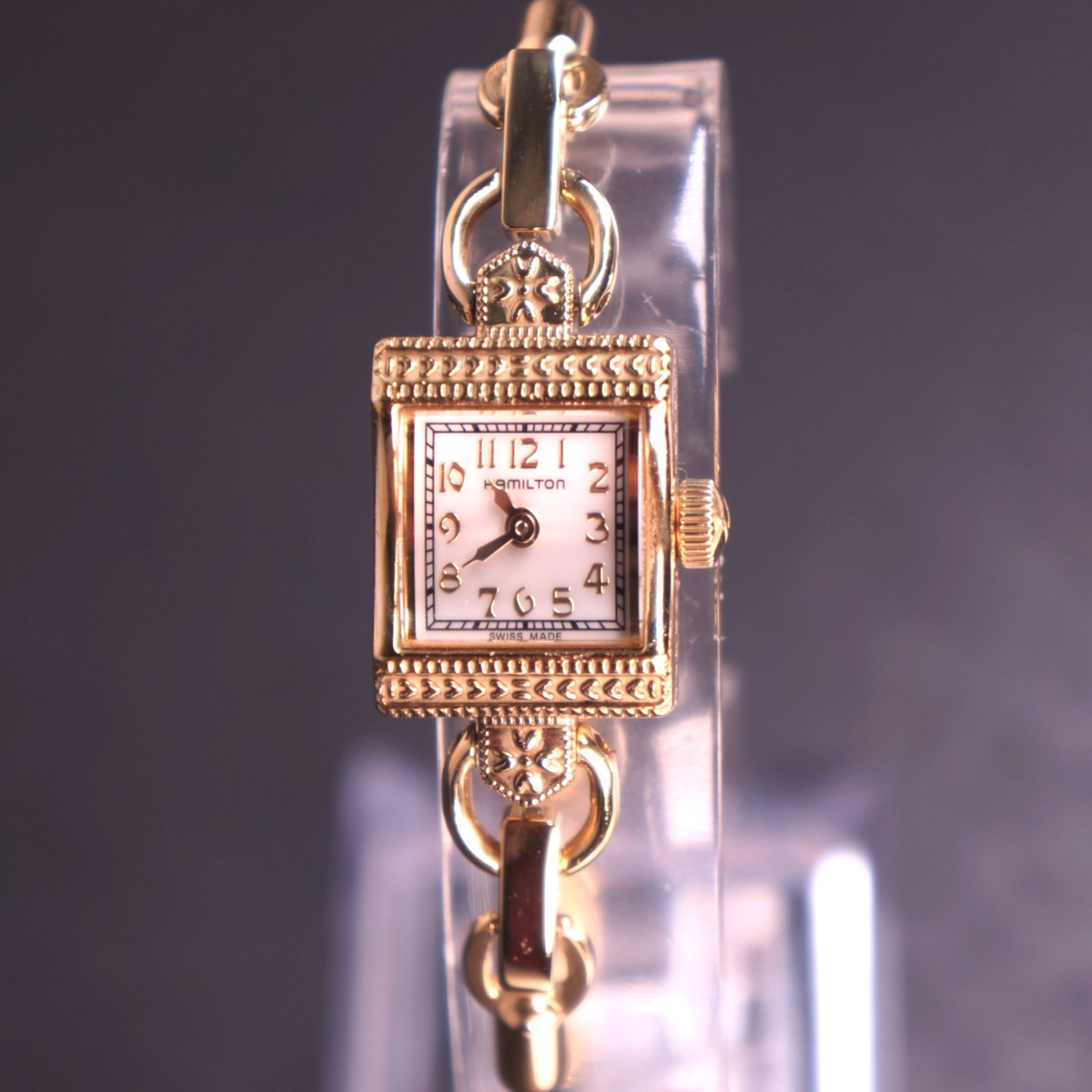 【稼働品】HAMILTON　アメリカンクラシック　シェル文字盤　電池交換済 稼働品】HAMILTON アメリカンクラシック シェル文字盤 電池交換済