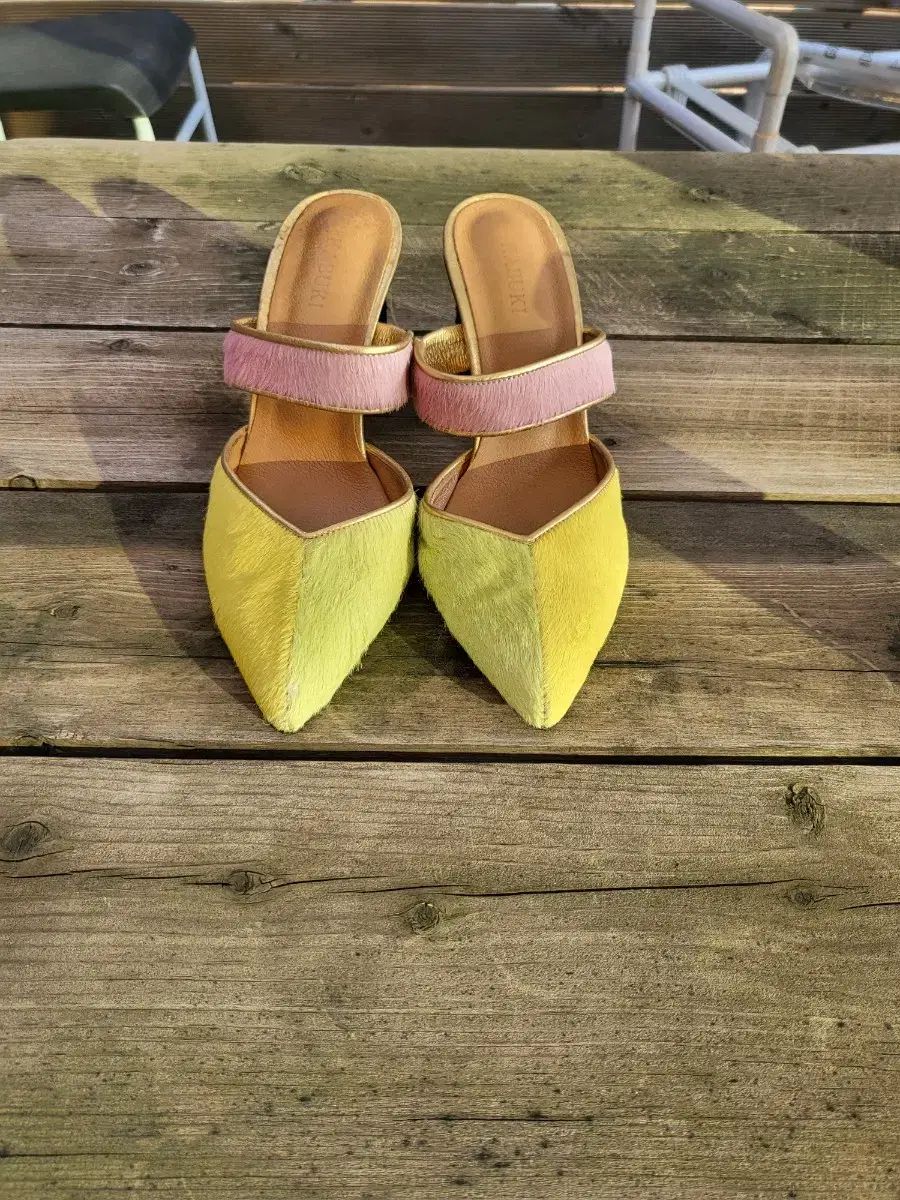 天然カーフレザー ミュール ヒール 230 サイズ