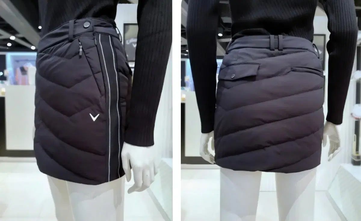 Callaway キャロウェイ レディース 防風 グースダウン サイド ISTJ VENDING MACHINE Ver. ゴルフ スカート ブラック