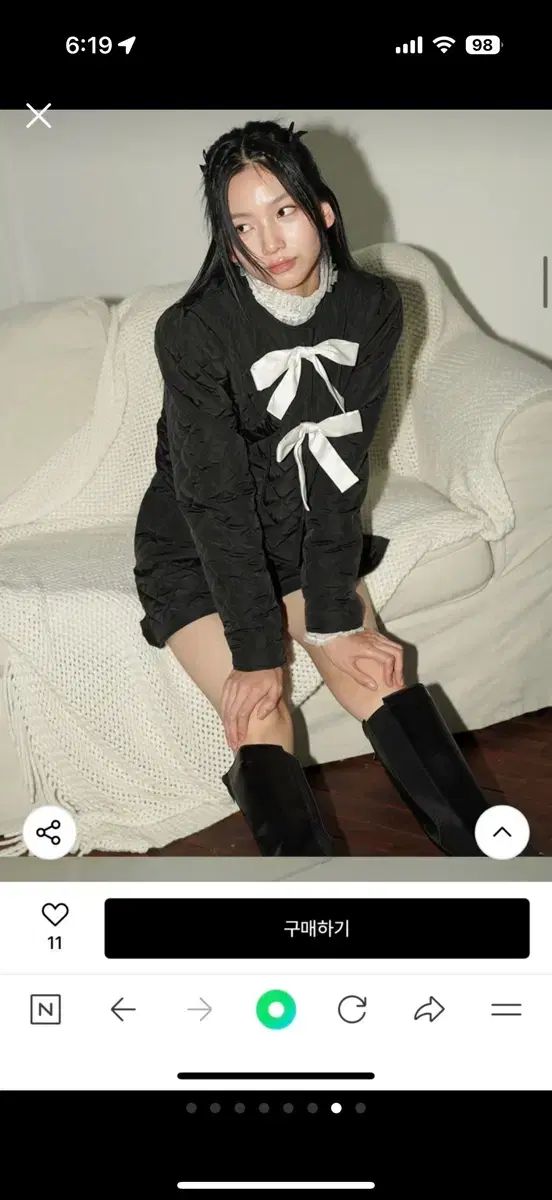 SWEET BITTER ブラック キルティング リボン セット