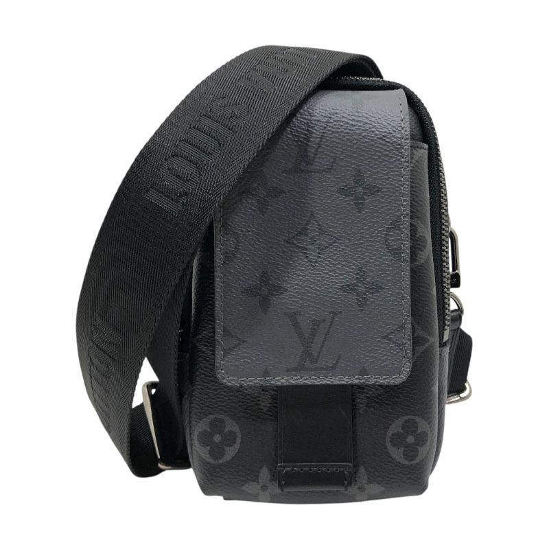 ルイ ヴィトン LOUIS VUITTON ダブル フォンポーチ M 81321 ブラック×グレー モノグラム エクリプス リバース キャンバス メンズ ショルダーバッグ