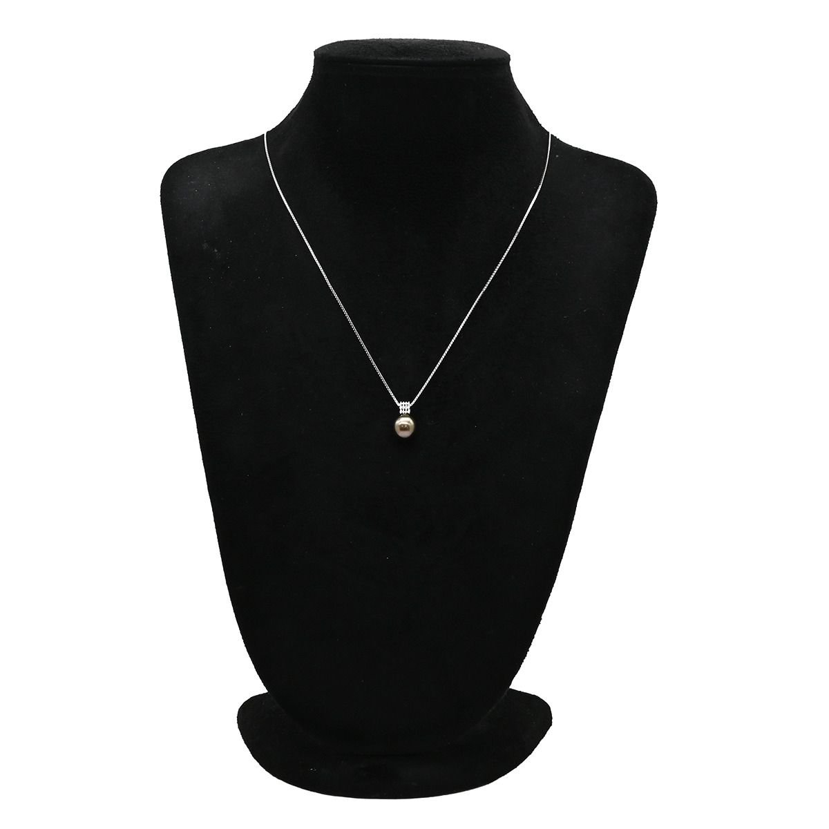 ペンダントトップ K18WG パール ダイヤモンド ブラック×ホワイト