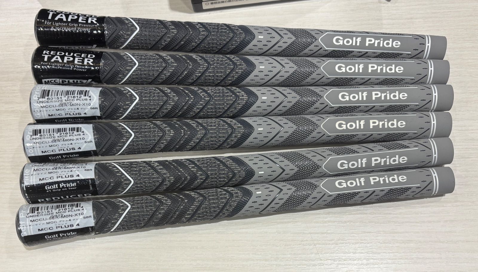 品 ゴルフプライド マルチコンパウンド MCC PLUS4 プラス4 アンダーサイズ グリップ グレー バックライン無し 6本セット アイアンセットの交換用に 新橋店